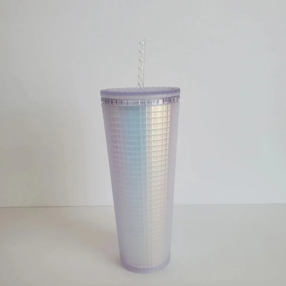 Starbucks 2022 Unicorn Iridescent Grid 24oz Cold Cup Tumbler NWT - Picture 3 of 5